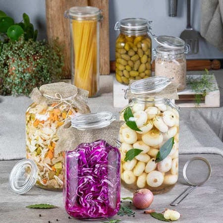 Банка для сыпуч. продук. «Фидо»; стекло; 5л; D=15,H=27.6см; прозр.