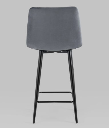 Стул полубарный Джанго велюр тёмно-серый высота сиденья 60 см