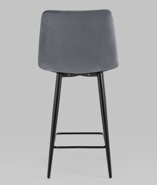 Стул полубарный Джанго велюр тёмно-серый высота сиденья 60 см