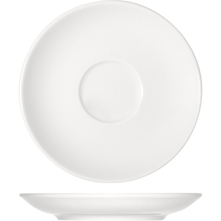 Блюдце «Опшенс»; фарфор; D=12,H=1.3см; белый