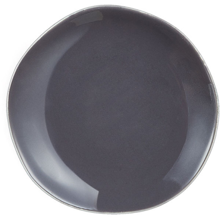 Тарелка мелкая; фарфор; D=16см; серый