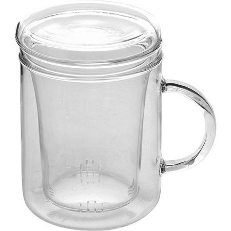 Чашка чайная «Цикло»; стекло; 410мл; D=8.1,H=12.2,L=11.5см; прозр.