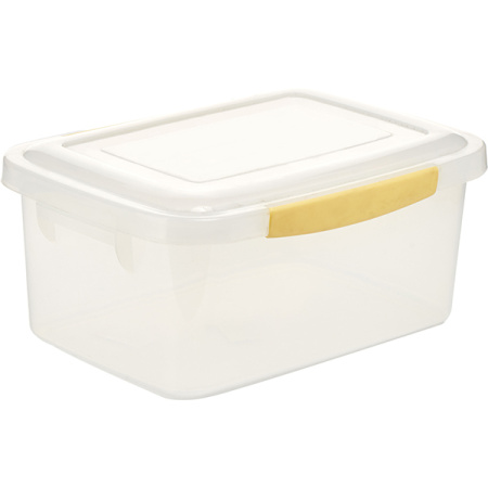 Контейнер для пищев.продук. с крышкой; полипроп.; 6л; H=14,L=30,B=22см; полупрозр.