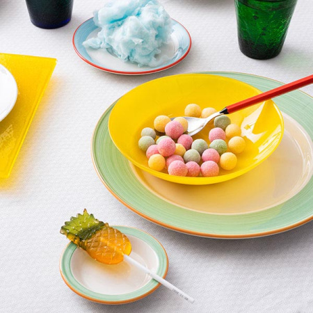 Тарелка сервировочная «Рио Грин»; фарфор; D=30,H=2.5см; белый,зелен.