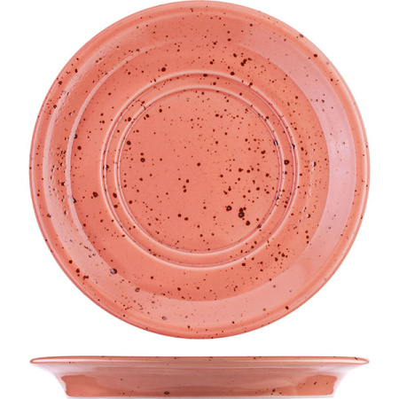 Блюдце «Лайфстиль»; фарфор; D=17,H=1.9см; терракот