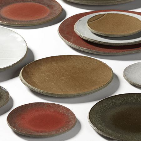 Тарелка бетон; D=28см; коричнев.,серый