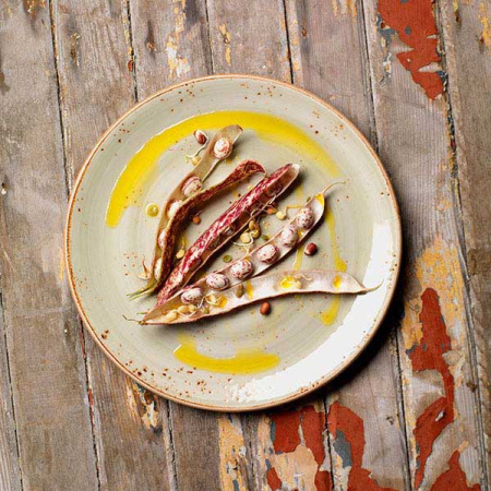 Тарелка мелкая «Крафт»; фарфор; D=23,H=2см; зелен.