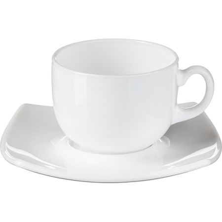 Набор кофейных пар Квадрато 6 шт, 90 мл, белый