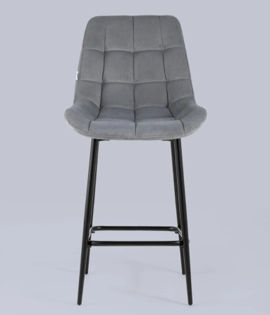 Стул полубарный Флекс велюр серый