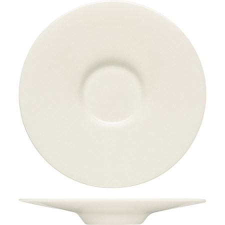 Блюдце «Пьюрити»; фарфор; D=13.5,H=1.8см; белый