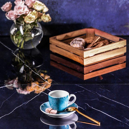 Блюдце с декором Lubiana Аида диаметр 12 см бирюзовый