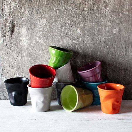 Стакан ”мятый”; фарфор; 1000мл; D=14.2,H=15см; черный