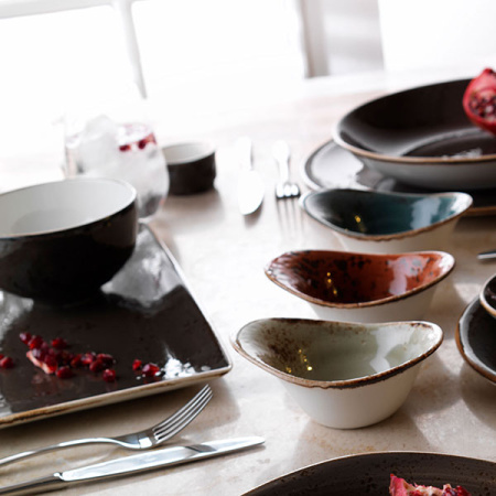 Блюдо прямоуг. «Крафт»; фарфор; H=1.5,L=33,B=27см; серый