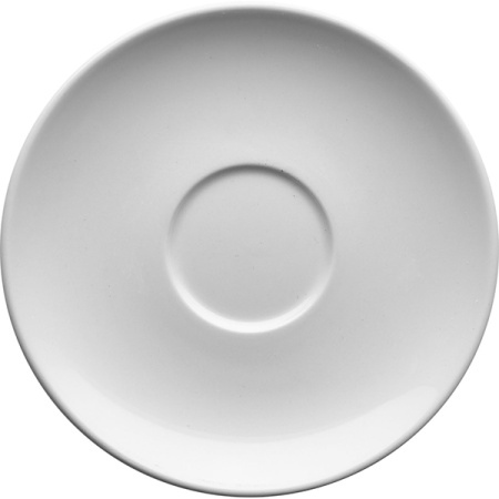 Блюдце «Лив»; фарфор; D=15,H=1.7см; белый