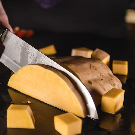 Нож кухонный «Киото» двусторонняя заточка; сталь нерж.,дерево; L=30/18,B=4см