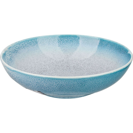 Салатник «Нептун»; фарфор; D=20см; бирюз.,белый