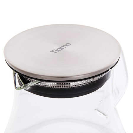 Кофейный сервер c крышкой Tiamo HG2188, 400 мл, стекло