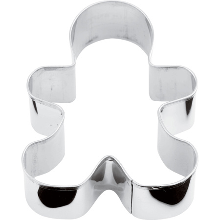 Форма конд. «Пряничный человечек»; сталь нерж.; H=3,L=8,B=6см; металлич.