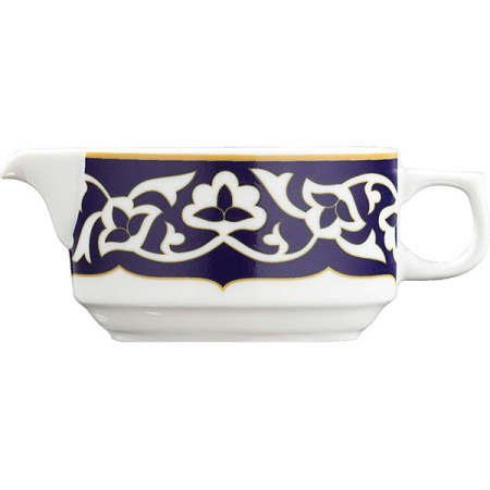 Соусник «Восток»; фарфор; H=4.5,L=13,B=5.5см; синий