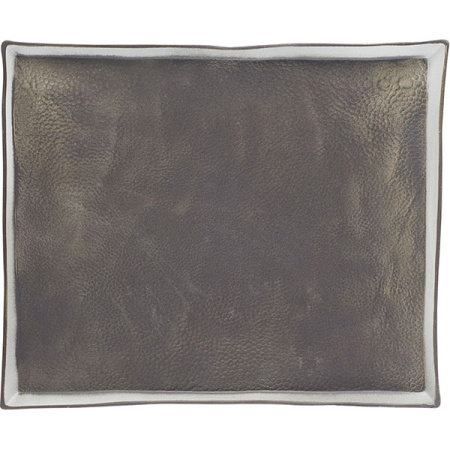 Блюдо прямоуг. «Сольстис Мун Лайт»; фарфор; H=1.5,L=21,B=17.5см; серый,черный