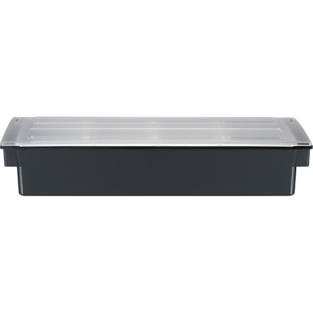 Контейнер для фруктов 4 отделения; абс-пластик,полипроп.; H=9,L=50,B=16см; черный