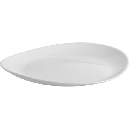 Тарелка для стейка «Бургер Солюшнс»; стекло; L=30,B=26см; белый