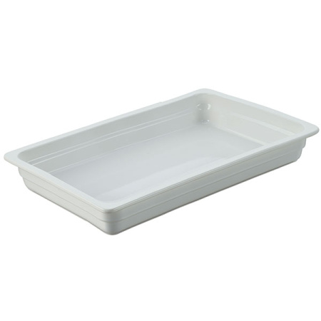 Гастроемкость; фарфор; 7л; H=6.5,L=53,B=32.5см; белый