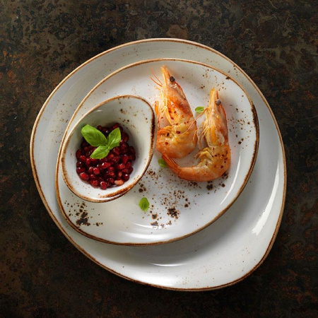 Тарелка мелкая «Крафт»; фарфор; D=30.5,H=3.7,L=30.5,B=27.5см; белый