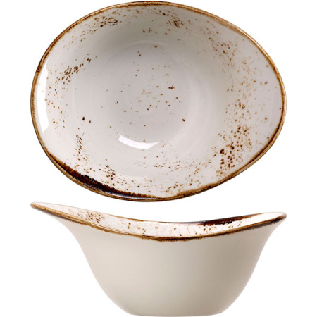 Салатник «Крафт»; фарфор; 450мл; H=7.5,L=18,B=14см; белый