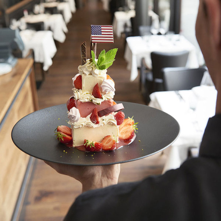 Тарелка  мелкая «Экинокс»; фарфор; D=26,H=3см; черный