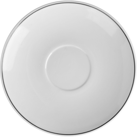 Блюдце «Рисепшн»; стекло; D=16,H=1.8см; слон.кость,серый
