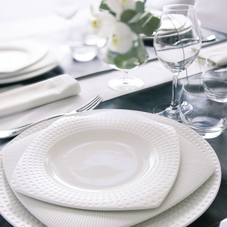 Тарелка квадратная «Жансан»; фарфор; L=21.5,B=21.5см; белый