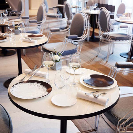 Нож столовый «Диаз»; сталь нерж.; L=240/110,B=2мм; металлич.