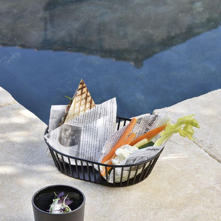 Форма для запекан.; фарфор; 150мл; D=7.5,H=5см; черный