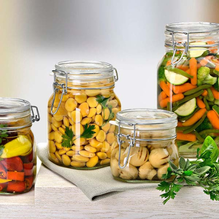 Банка для сыпуч. продук. «Фидо»; стекло; 1.5л; D=9.5,H=21.5см; прозр.