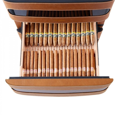 Хьюмидор для сигар Afidano L3 (Коньячная кожа)