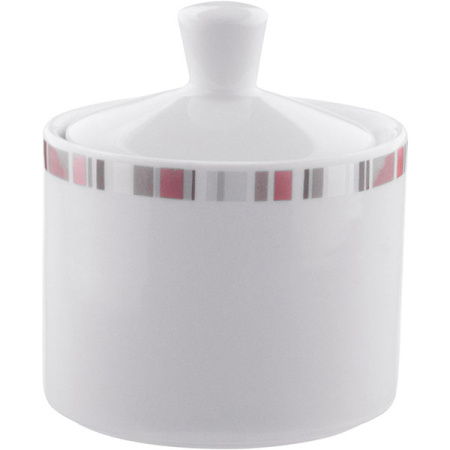 Сахарница с крышкой; фарфор