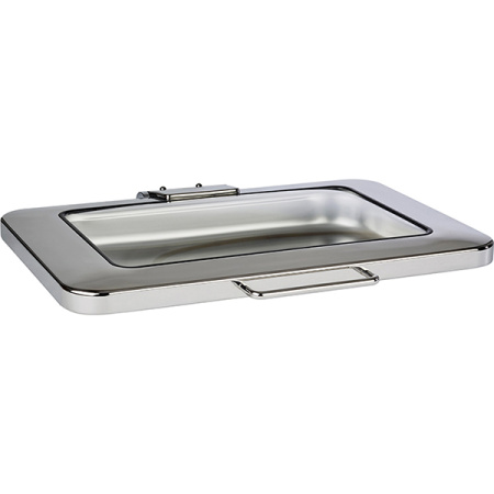 Мармит 1/1 со стеклянной крышкой; сталь нерж.,стекло; 9л; H=33,L=66,B=48см