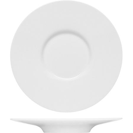 Блюдце «Пьюрити»; фарфор; D=16,H=2см; белый