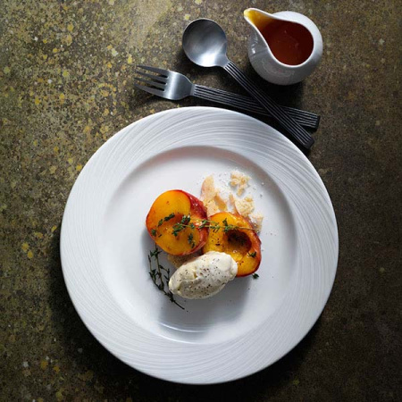 Тарелка мелкая «Спайро»; фарфор; D=28,H=2.5см; белый