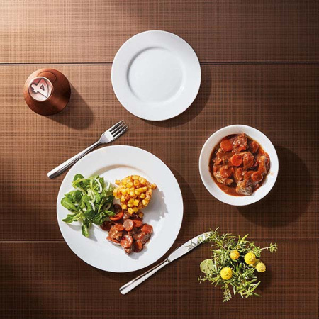 Тарелка десертная «Эвридэй»; стекло; D=19.5см; белый