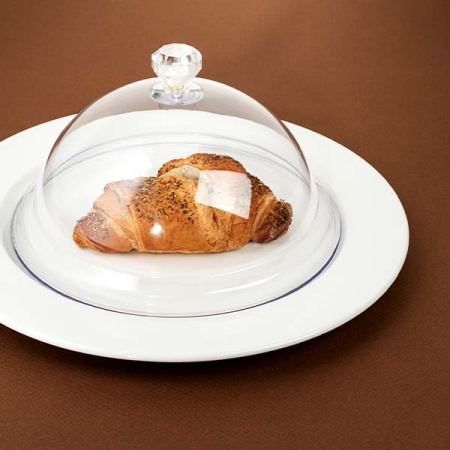 Крышка для тарелки; поликарбонат; D=20,H=11см; прозр.