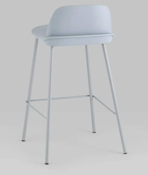 Стул полубарный Mist серо-голубой