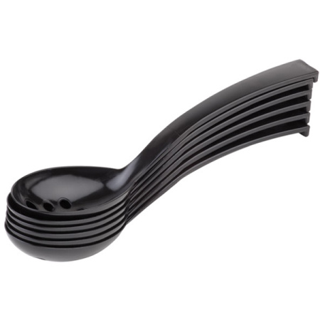 Набор ложек перфорир. [6шт]; пластик; черный