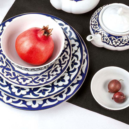 Пиала чайная «Восток»; фарфор; 150мл; D=11,H=5см; синий