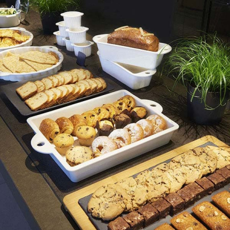 Блюдо прямоуг. «Базальт»; фарфор; H=3.5,L=40,B=25см