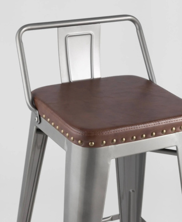 Стул полубарный TOLIX SOFT серебристый