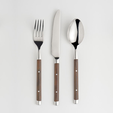 Ложка столовая «Рустик»; сталь нерж.,пластик; L=195/60,B=40мм