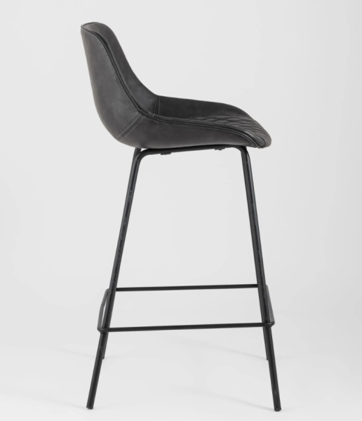 Стул полубарный TEXAS экокожа серый