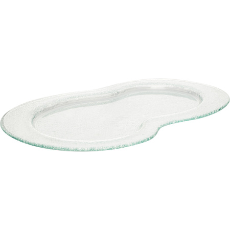 Блюдо «Амеба»; стекло; H=1.5,L=40,B=24см; прозр.